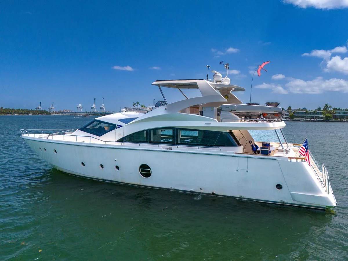 a boat in the water aboard AICON 85 Yacht for Sale