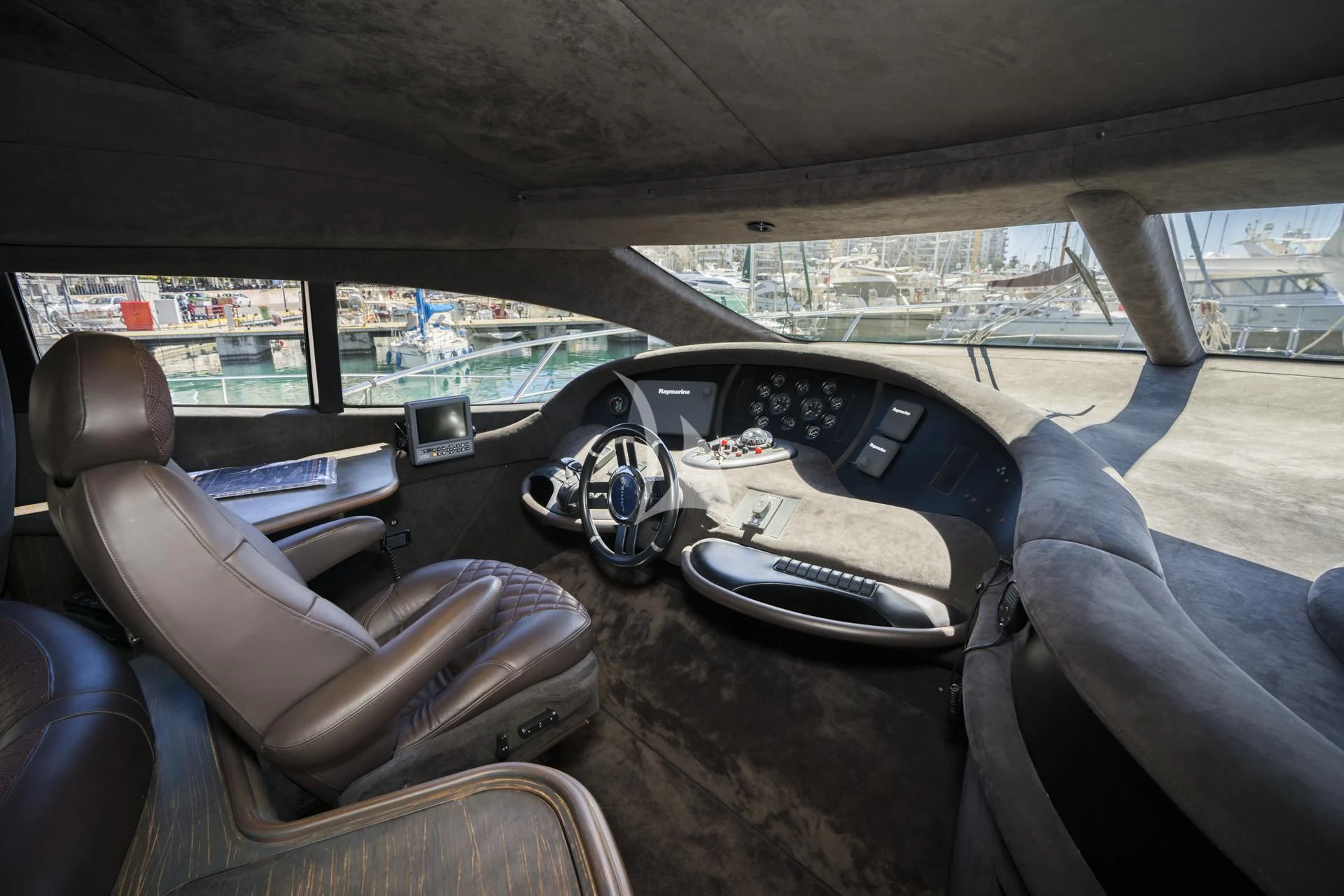the interior of a car aboard MEDUSA Yacht for Charter