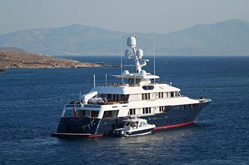 a boat on the water aboard HELIOS 2 Yacht for Sale