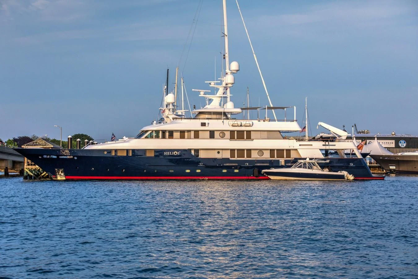 a large boat in the water aboard HELIOS 2 Yacht for Sale