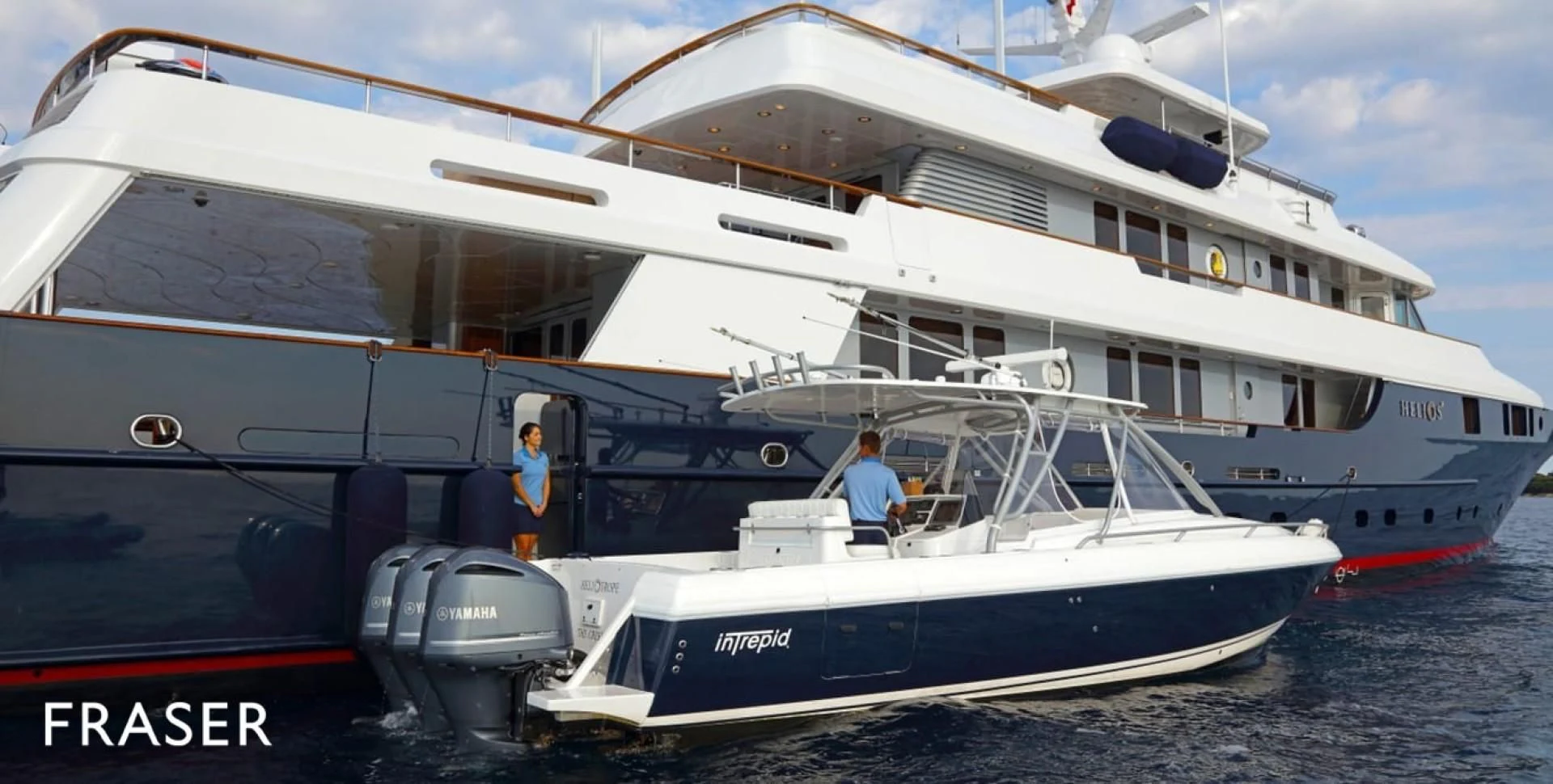 a boat on the water aboard HELIOS 2 Yacht for Sale