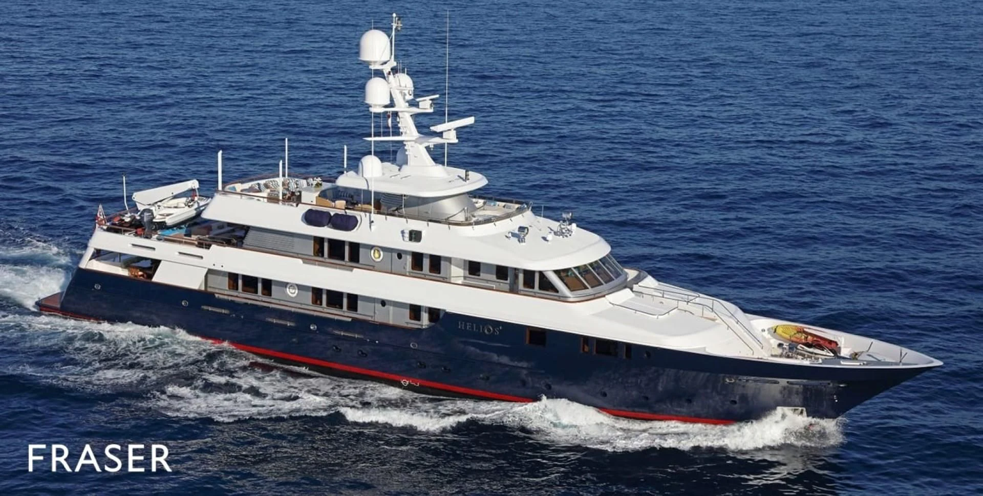 a large white ship aboard HELIOS 2 Yacht for Sale