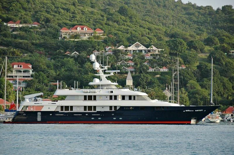 a large boat in the water aboard HELIOS 2 Yacht for Sale