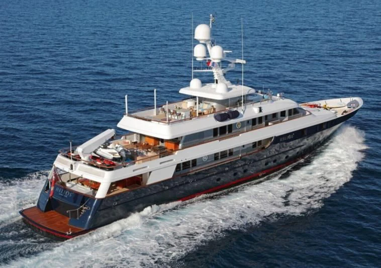 a ship on the water aboard HELIOS 2 Yacht for Sale