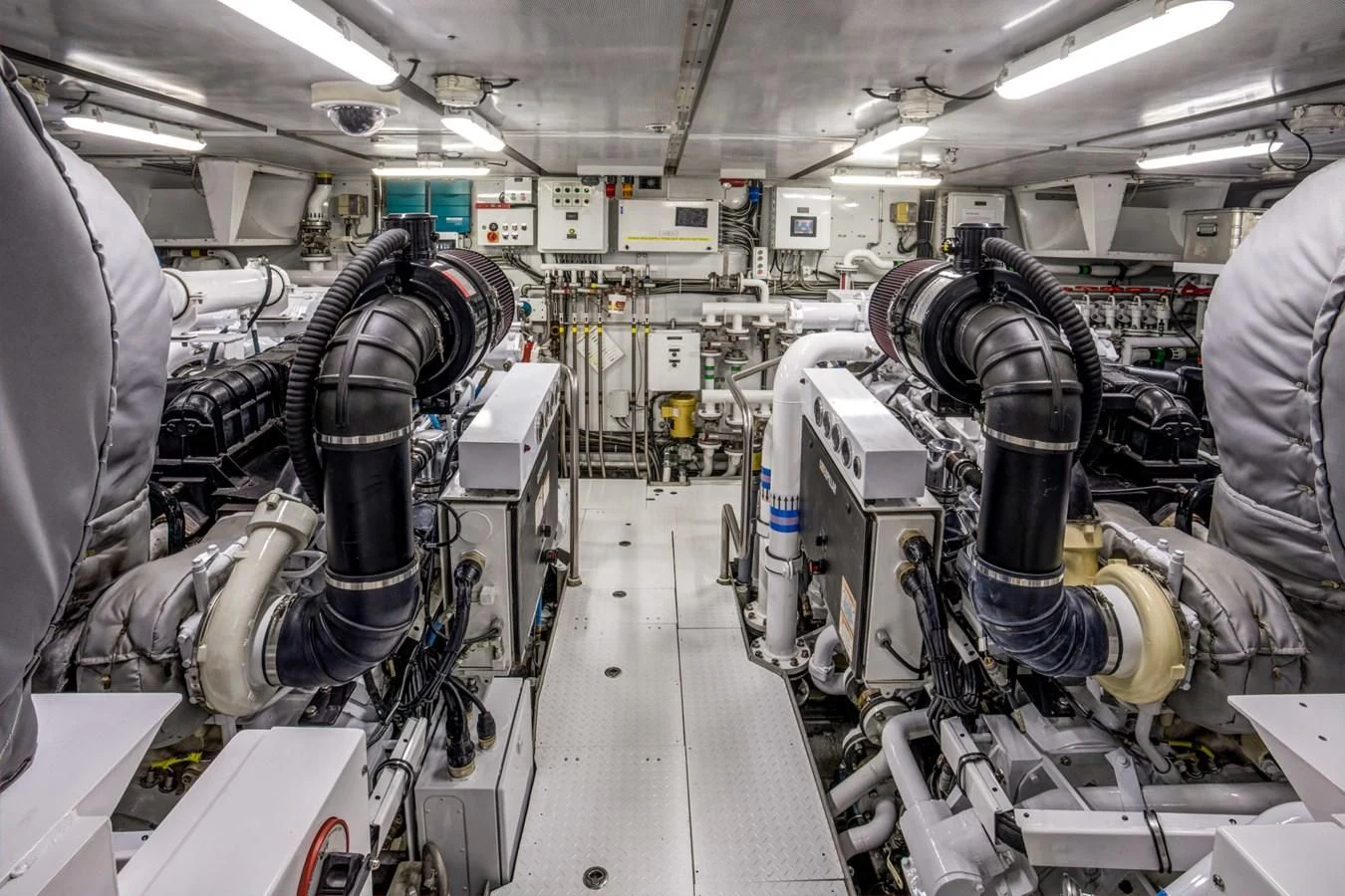 a room with machinery aboard HELIOS 2 Yacht for Sale