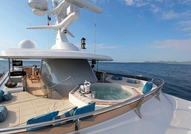a boat on the water aboard HELIOS 2 Yacht for Sale