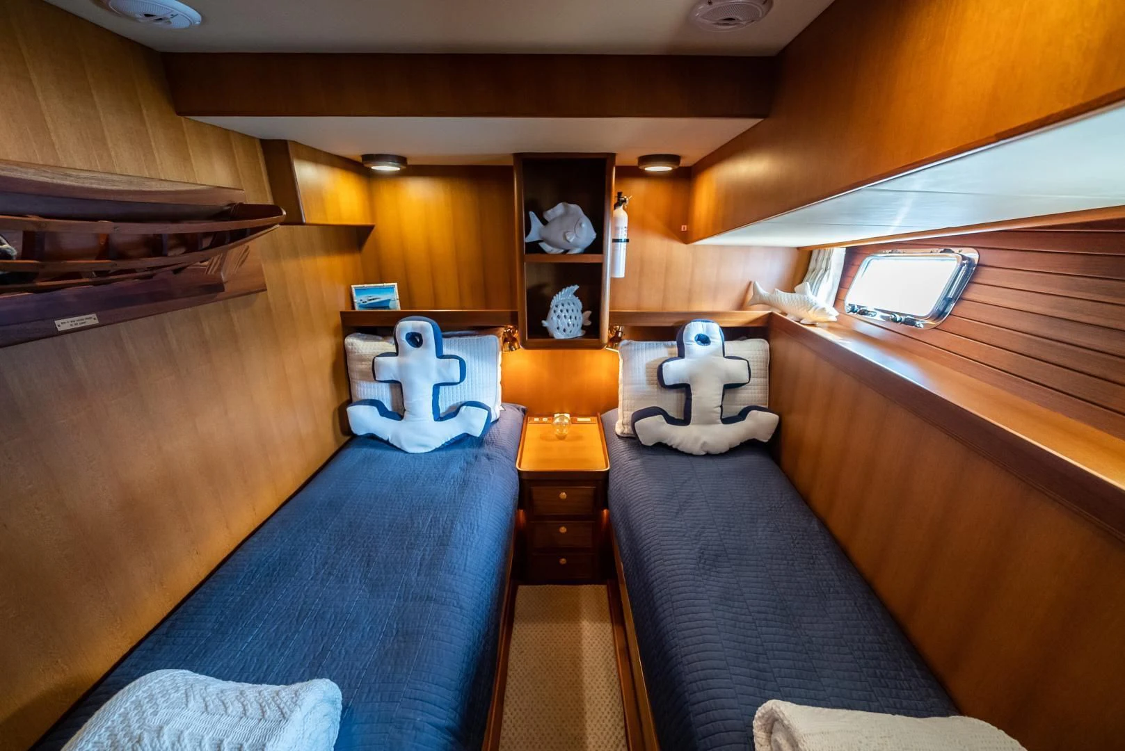 a room with bunk beds aboard HALCYON SEAS Yacht for Sale
