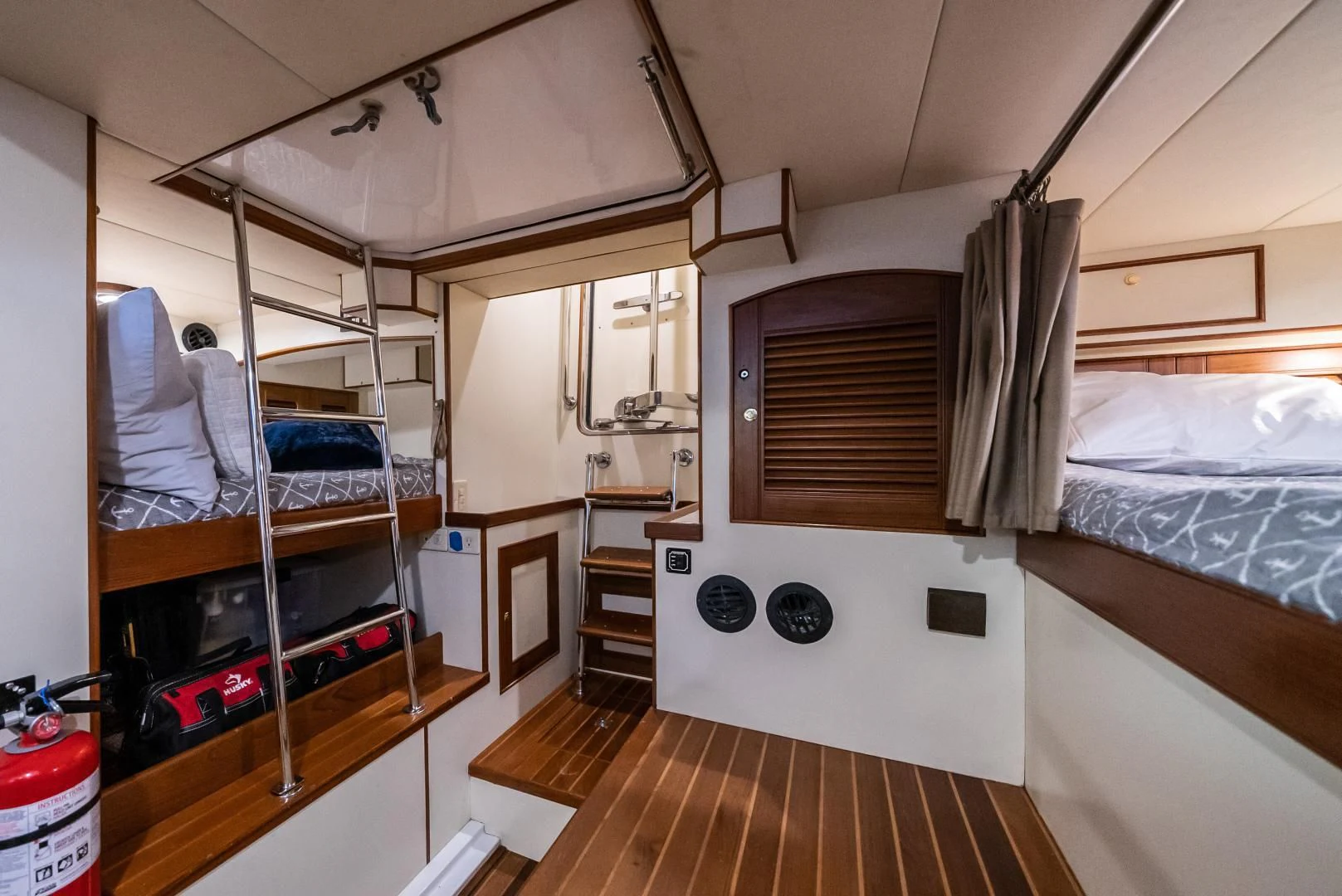 a room with bunk beds aboard HALCYON SEAS Yacht for Sale