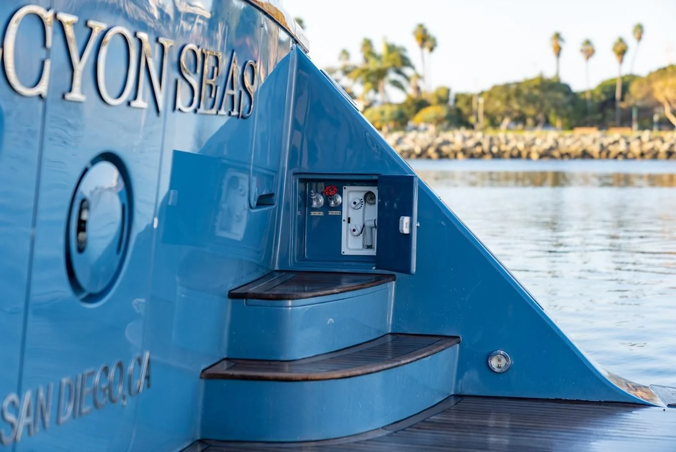 a boat on the water aboard HALCYON SEAS Yacht for Sale