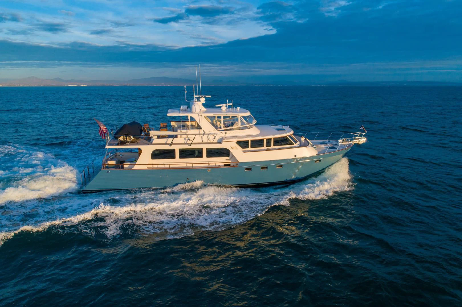 a boat on the water aboard HALCYON SEAS Yacht for Sale