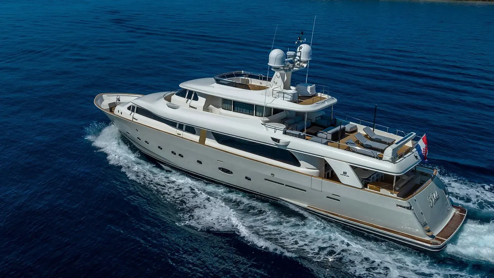 a ship on the water aboard KLOBUK Yacht for Charter