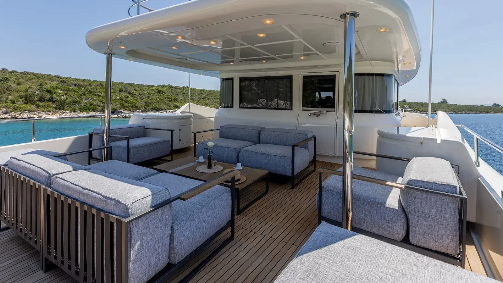 a boat on the water aboard KLOBUK Yacht for Charter