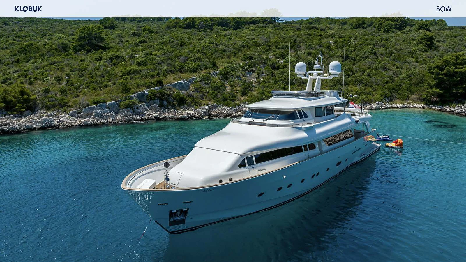 a boat on the water aboard KLOBUK Yacht for Charter