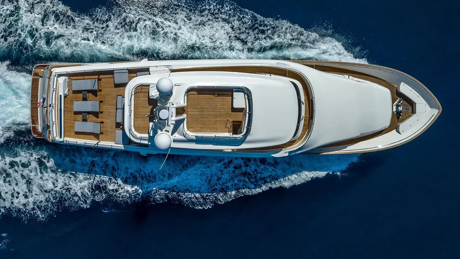 a boat in the water aboard KLOBUK Yacht for Charter