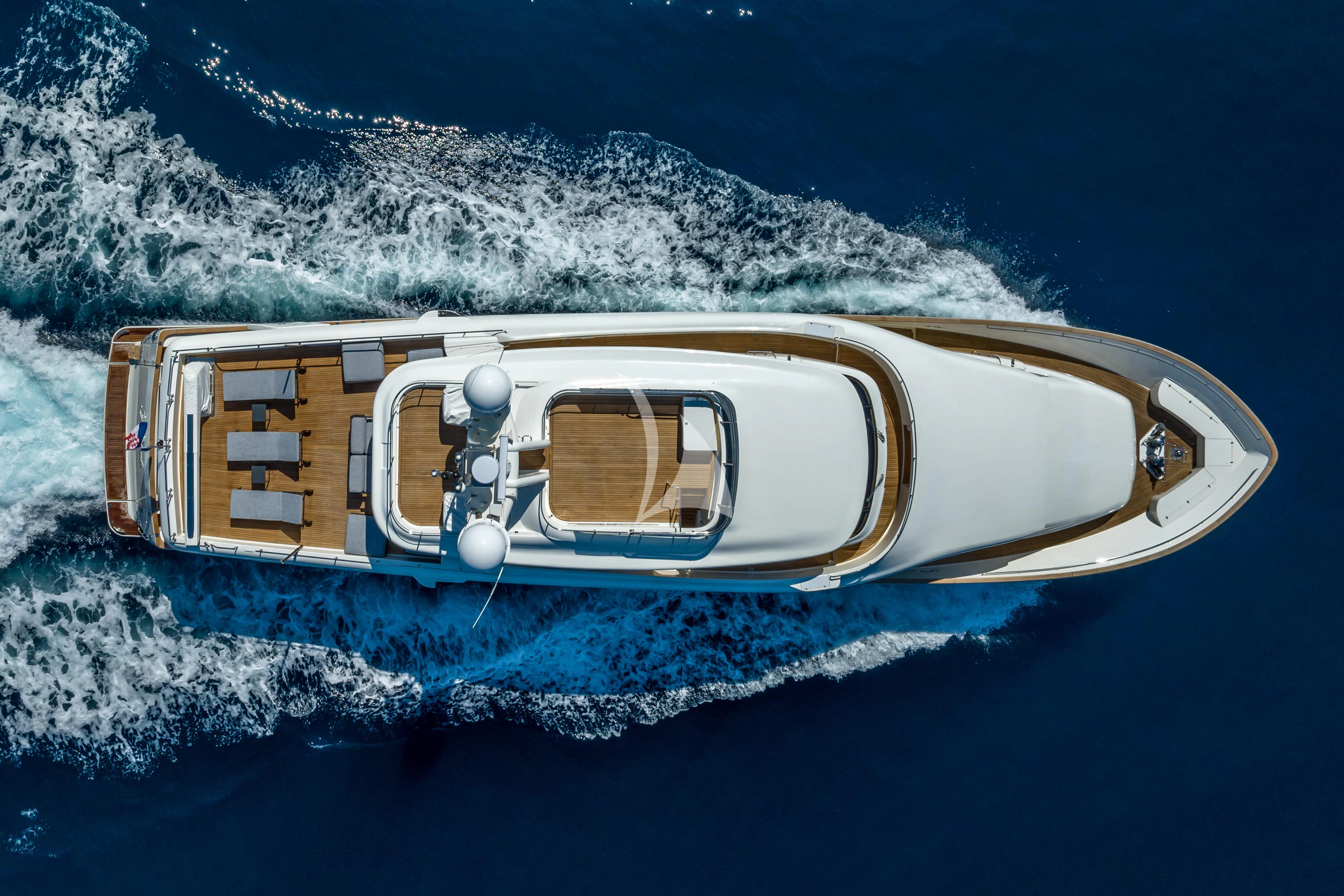 a boat in the water aboard KLOBUK Yacht for Charter