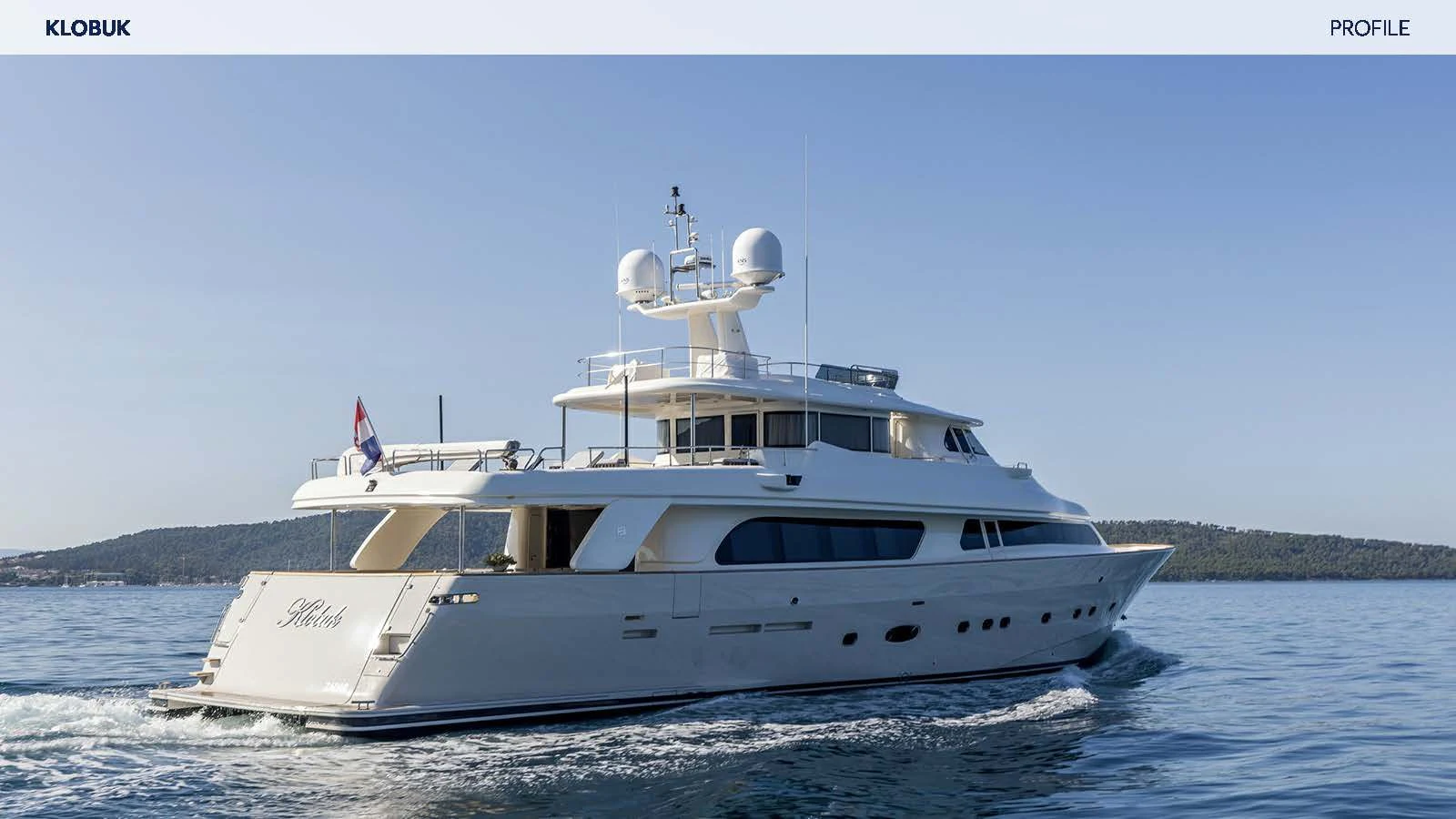 a boat on the water aboard KLOBUK Yacht for Charter