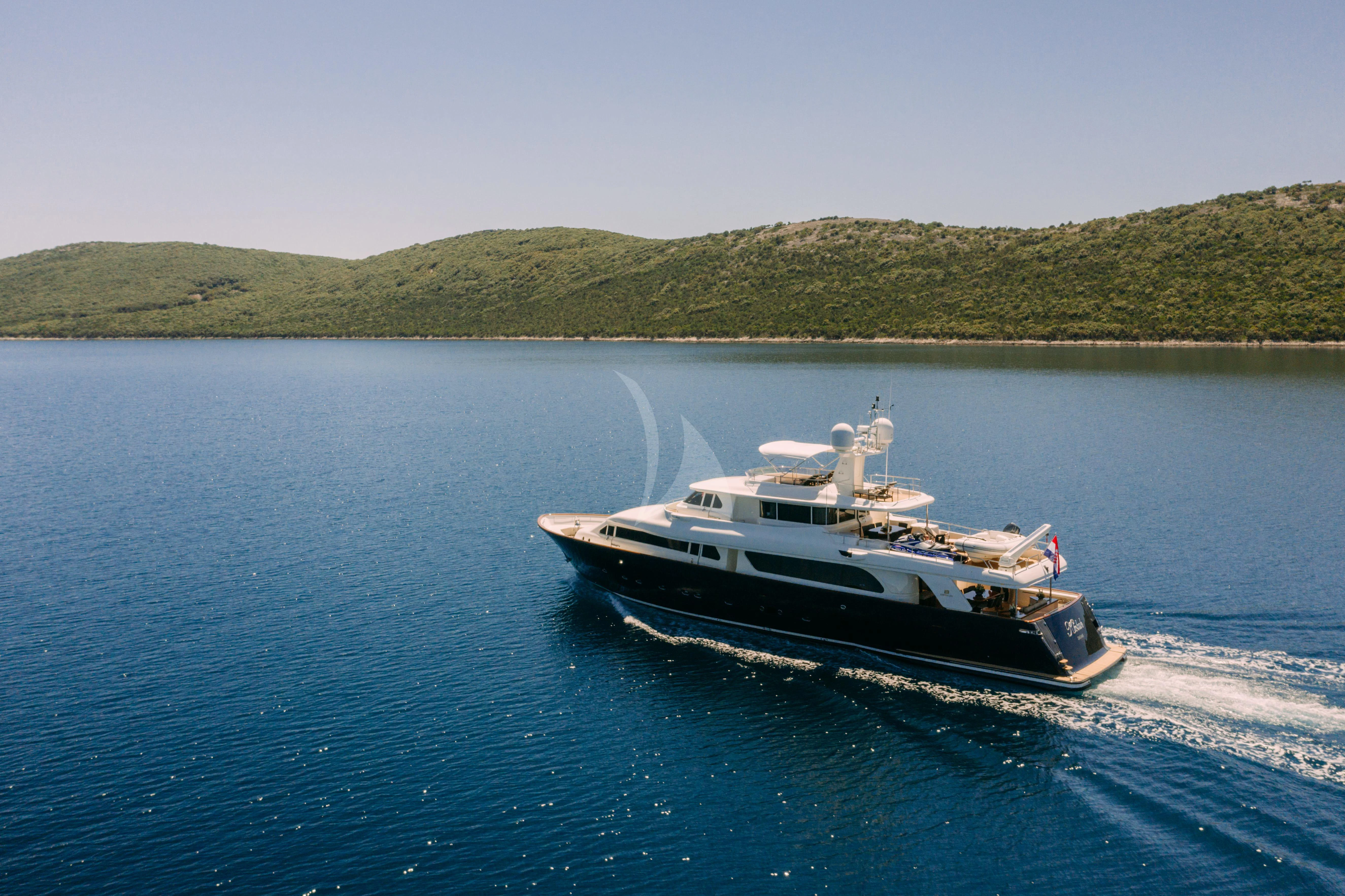 a boat on the water aboard KLOBUK Yacht for Charter