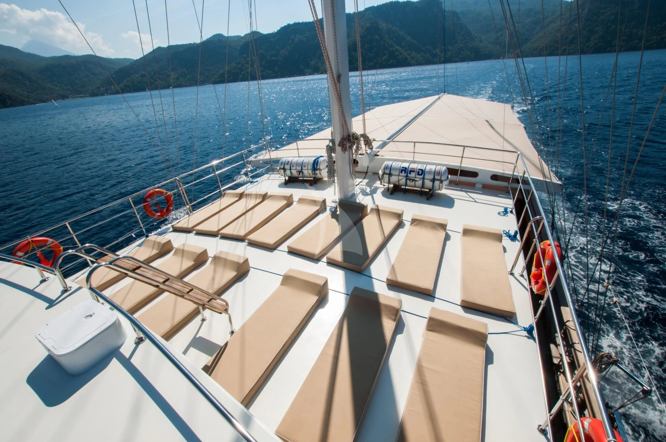 a boat on the water aboard TERSANE 8 Yacht for Sale