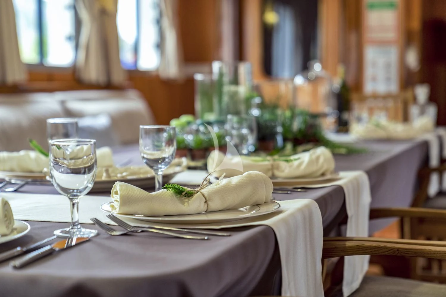 a table set with food and wine aboard TERSANE 8 Yacht for Sale