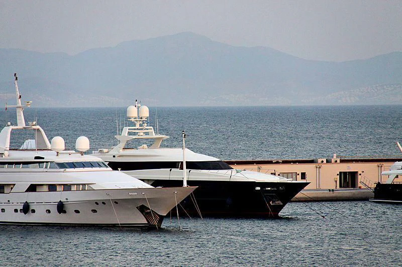 a couple of boats in the water aboard BLUE SCORPION Yacht for Sale