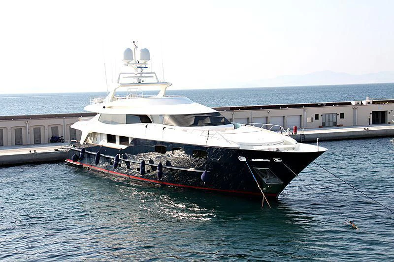 a boat in the water aboard BLUE SCORPION Yacht for Sale