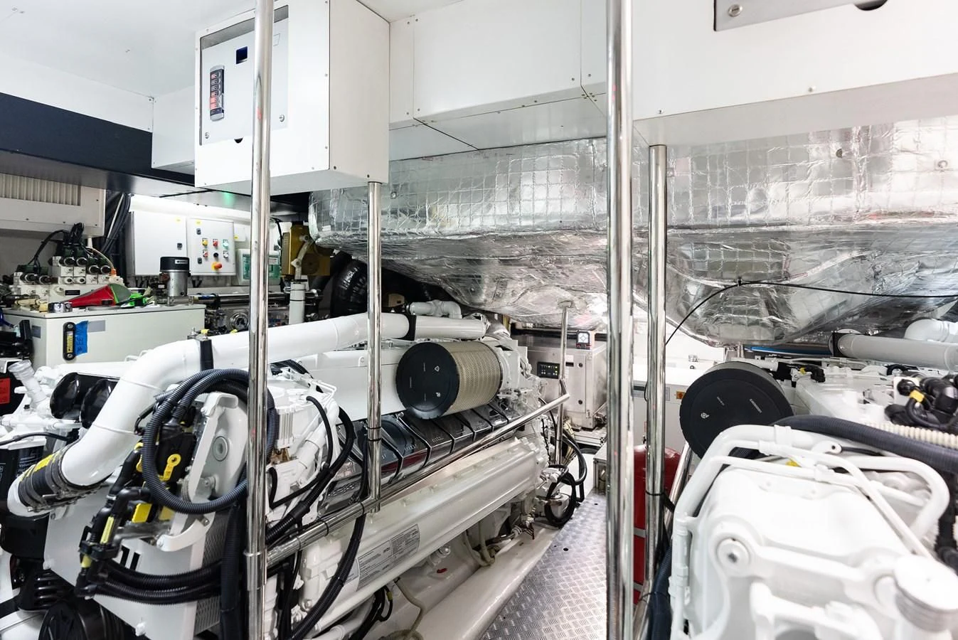 a large room with equipment aboard TINE V Yacht for Sale