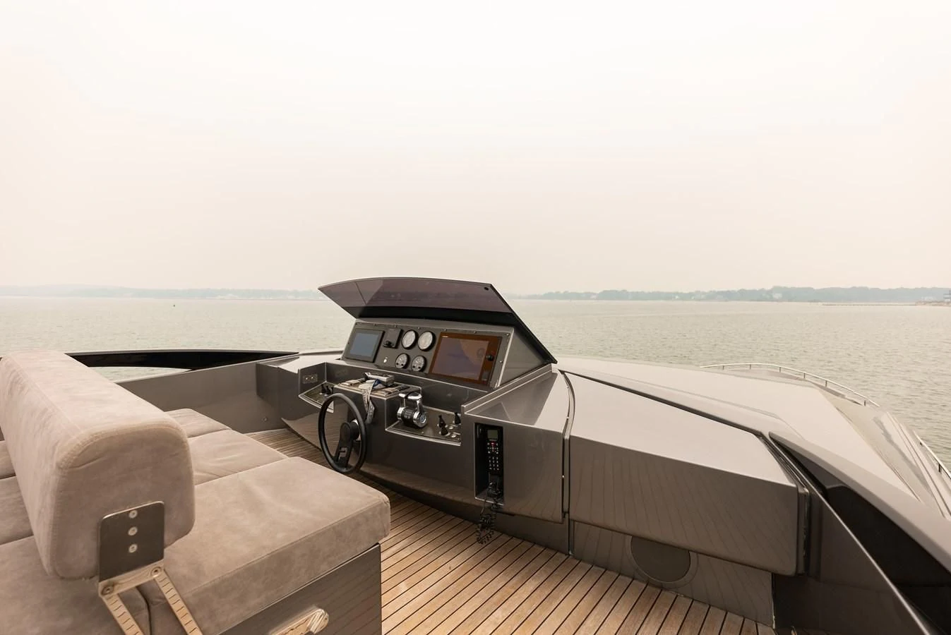 a dashboard of a boat aboard TINE V Yacht for Sale