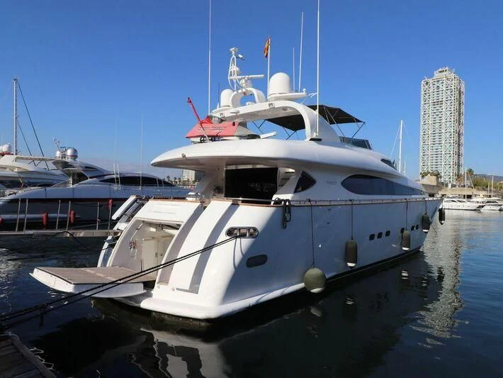 a boat docked at a pier aboard MAX & ALE Yacht for Sale