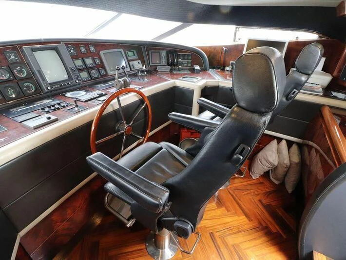 the inside of a car aboard MAX & ALE Yacht for Sale