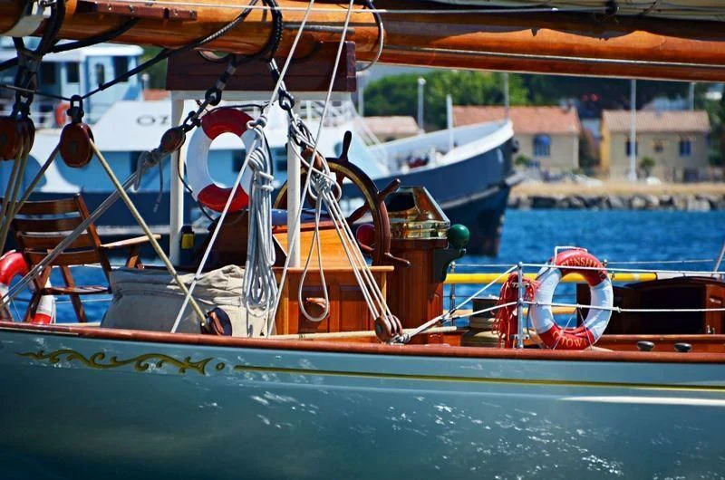 a boat with a number on it aboard SUNSHINE Yacht for Sale