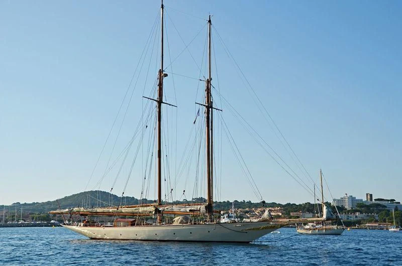 a sailboat on the water aboard SUNSHINE Yacht for Sale