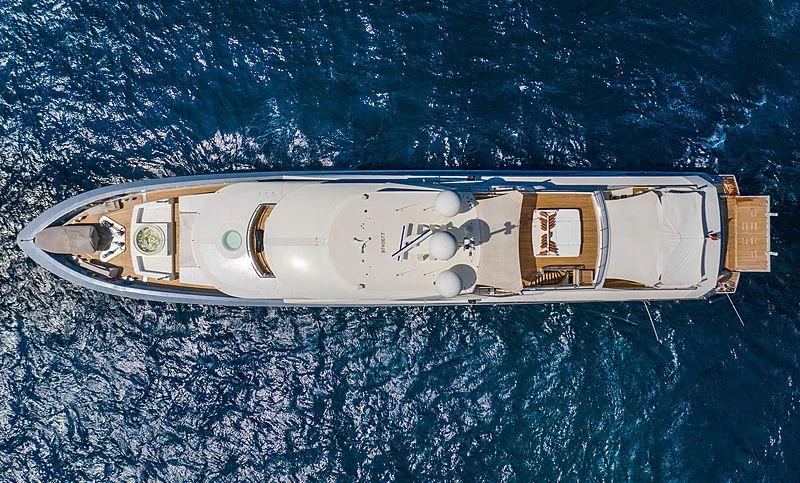 a space ship in space aboard BELONGERS Yacht for Sale