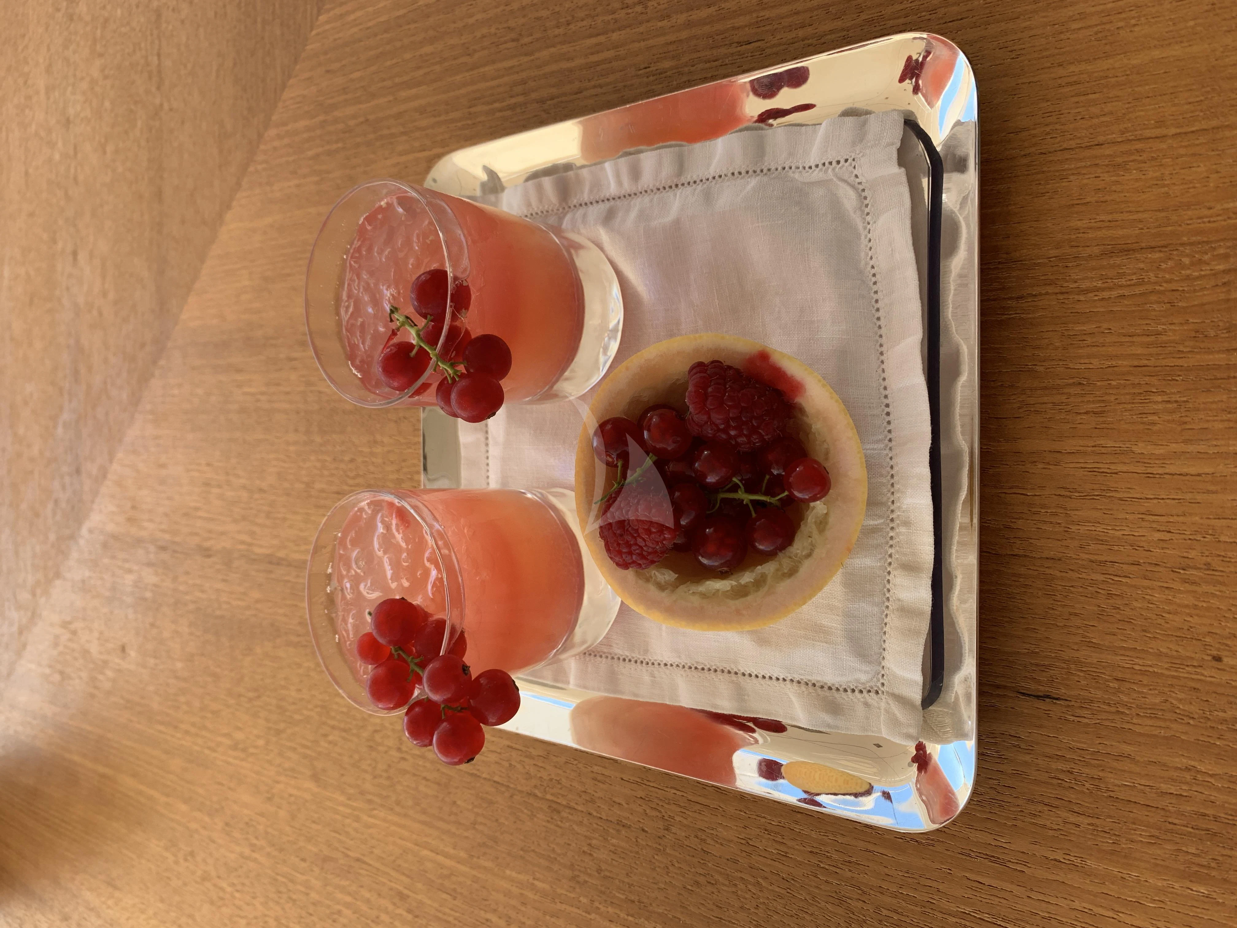 a tray of food aboard BELONGERS Yacht for Sale