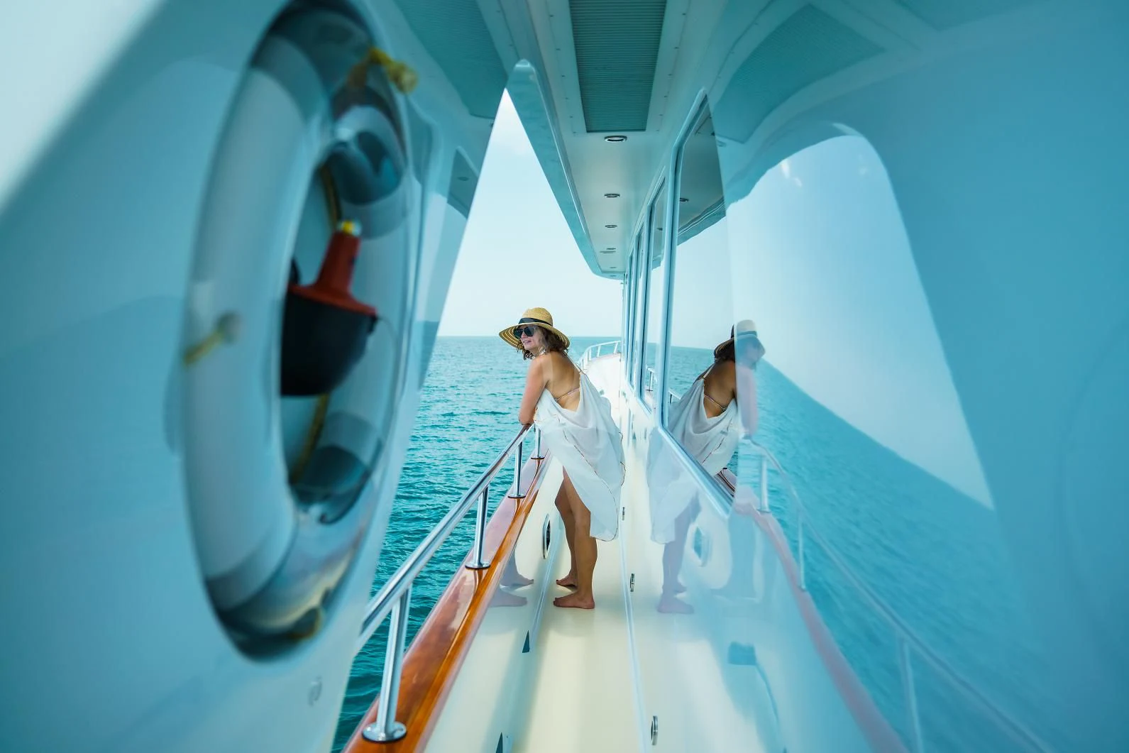 a few people on a boat aboard LADY VICTORY Yacht for Sale