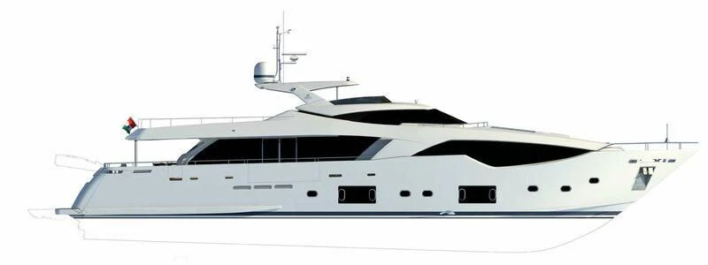 a white and black yacht aboard MIKIL Yacht for Sale