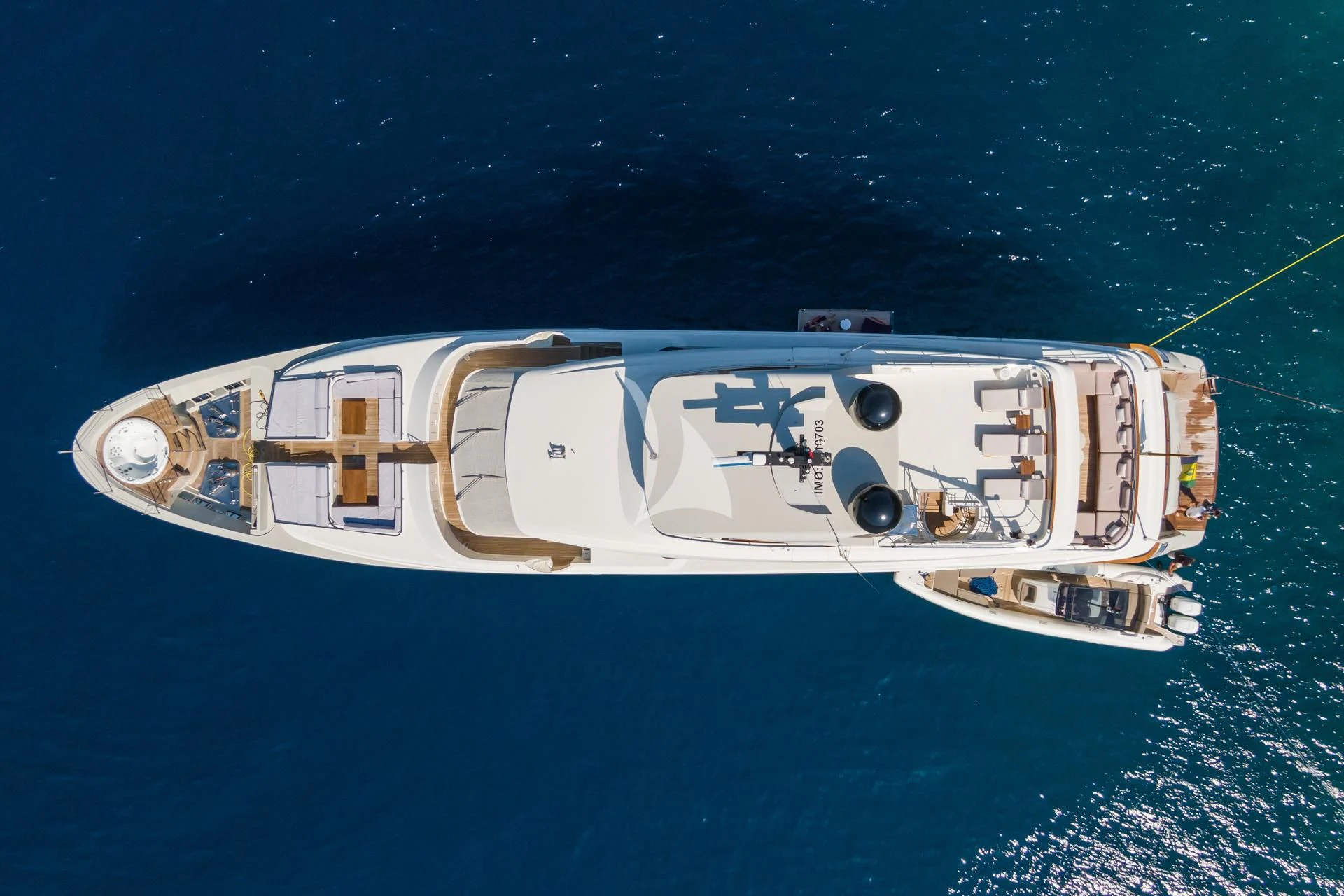 a space ship in the water aboard TAKARA ONE Yacht for Charter