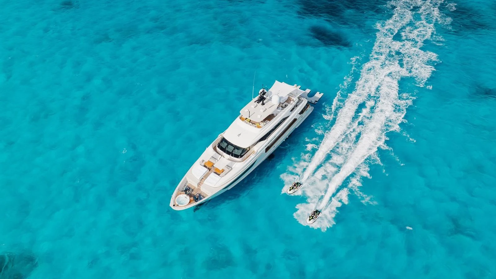 a boat in the water aboard TAKARA ONE Yacht for Charter