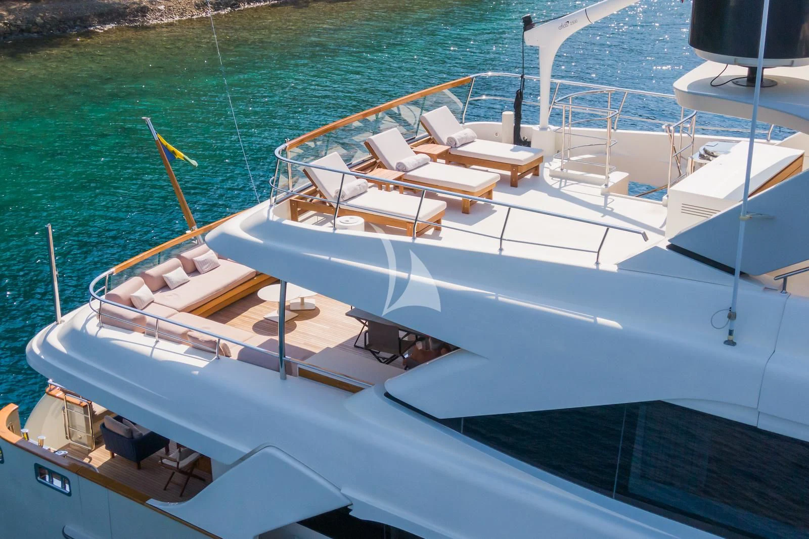 a boat on the water aboard TAKARA ONE Yacht for Charter