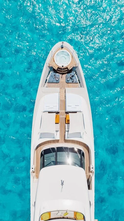 a tower with a clock on it aboard TAKARA ONE Yacht for Charter