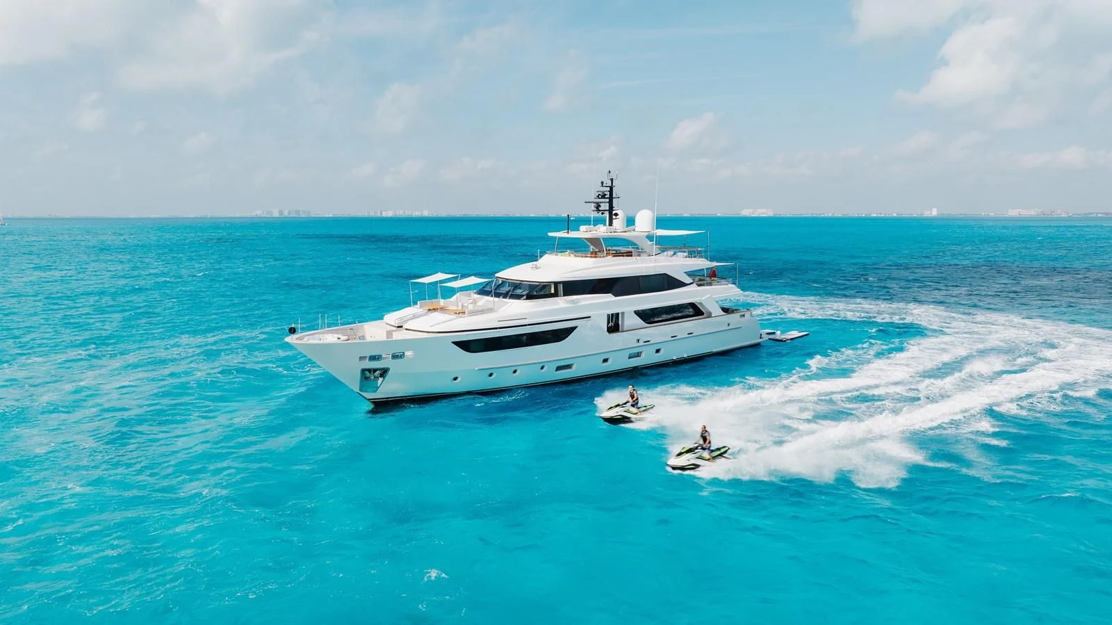 a boat sailing in the sea aboard TAKARA ONE Yacht for Charter
