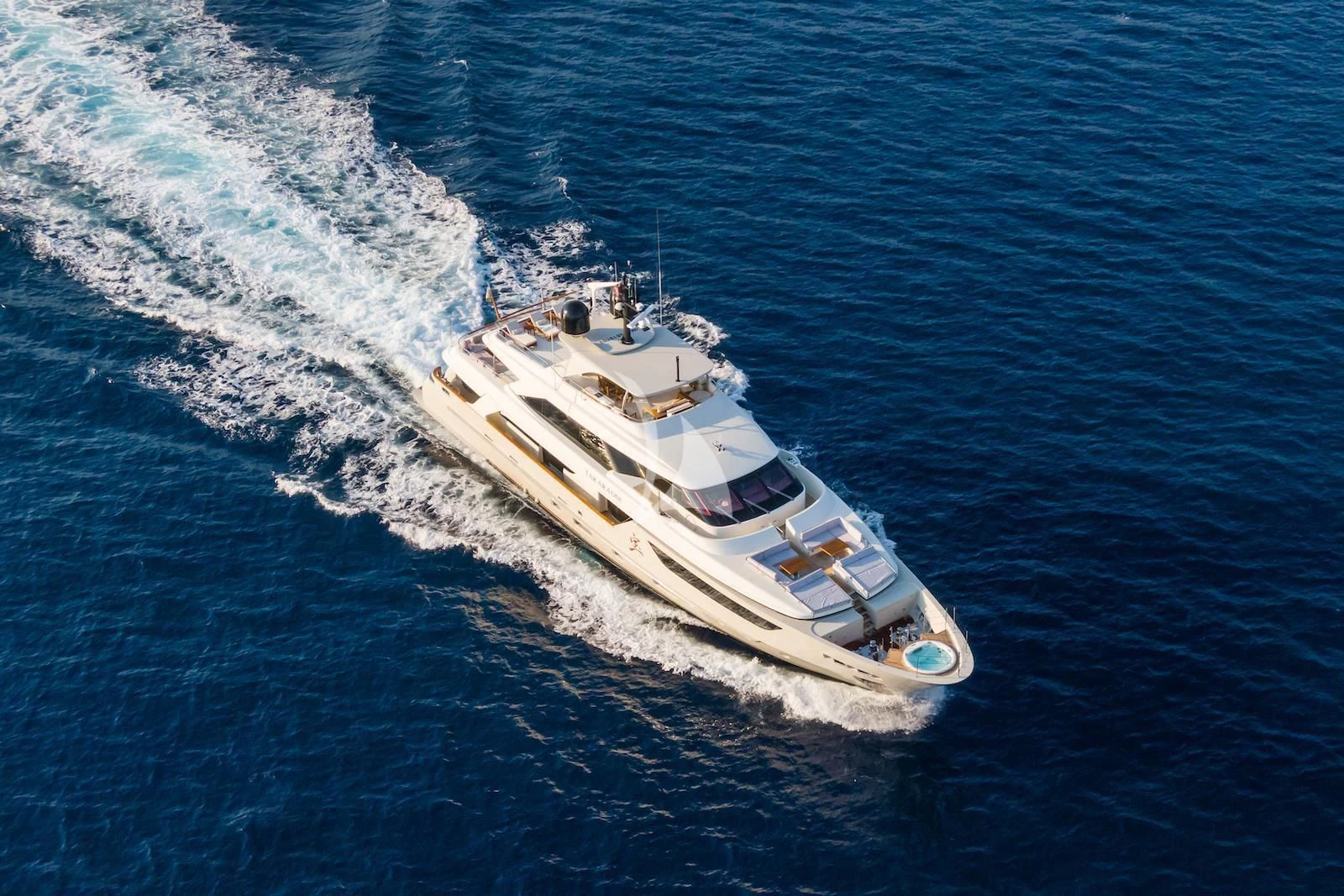a ship on the water aboard TAKARA ONE Yacht for Charter
