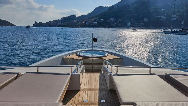 a boat on a body of water aboard TAKARA ONE Yacht for Charter