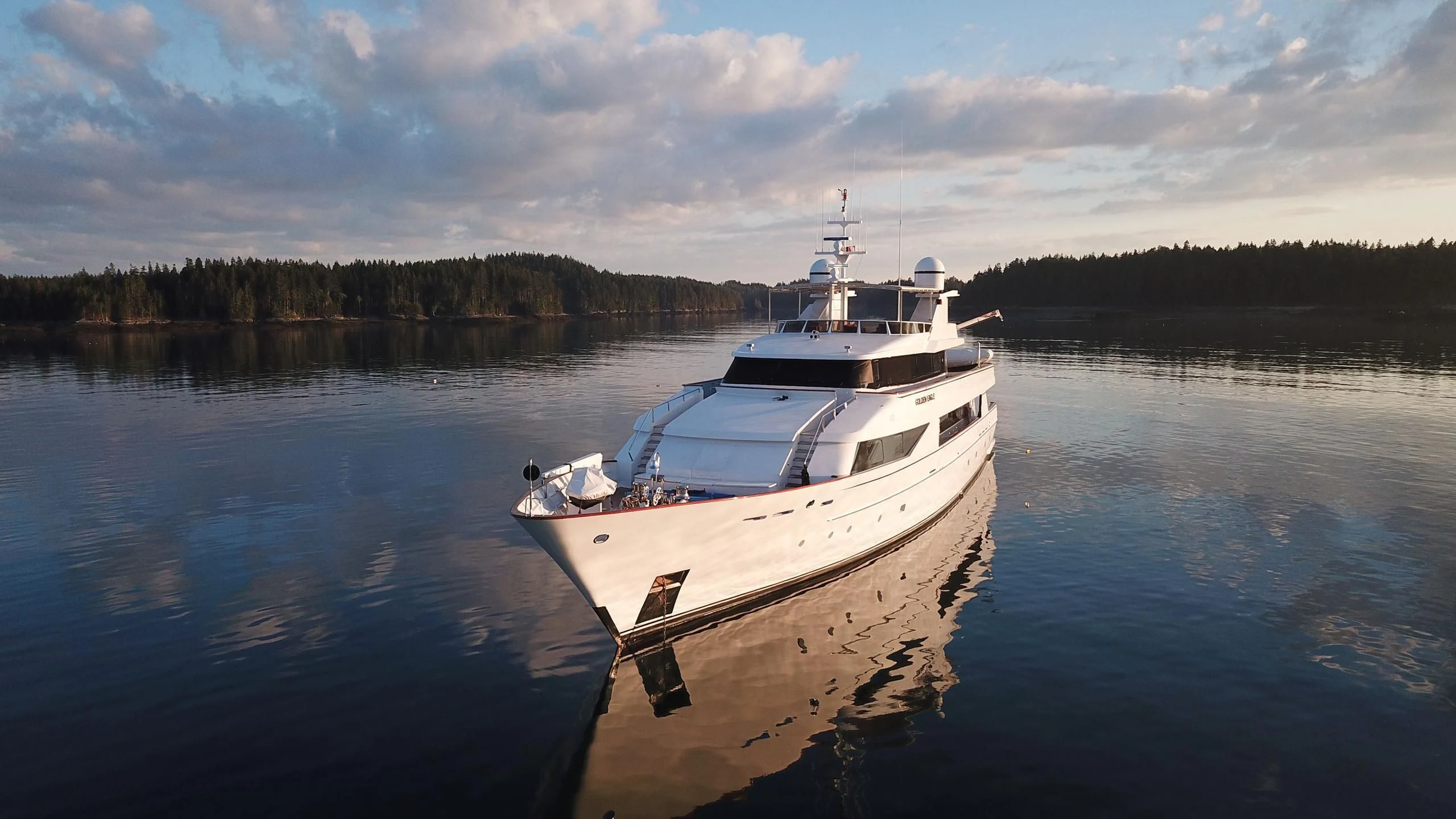 a boat on the water aboard NATALIA V Yacht for Sale