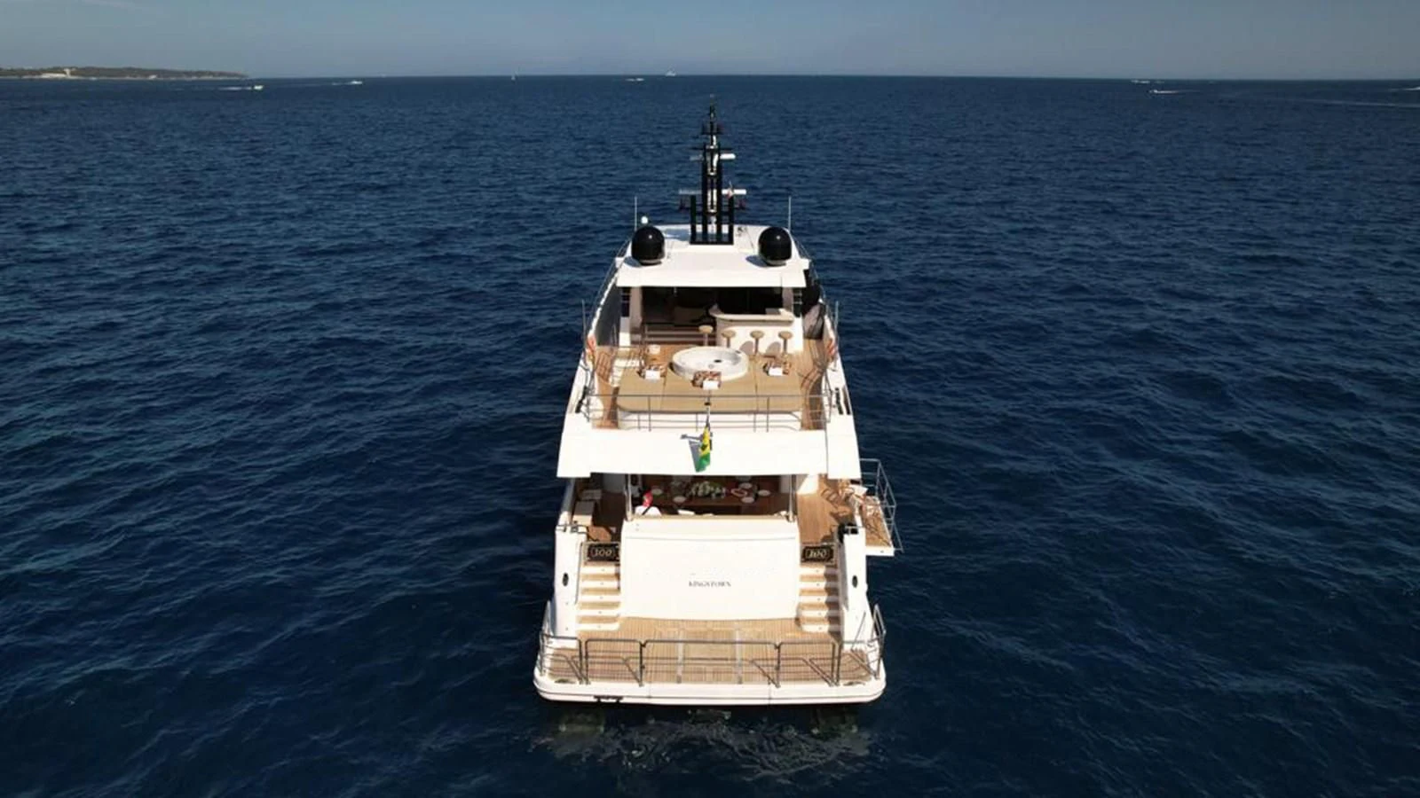 a boat in the water aboard CAROBELLE Yacht for Sale