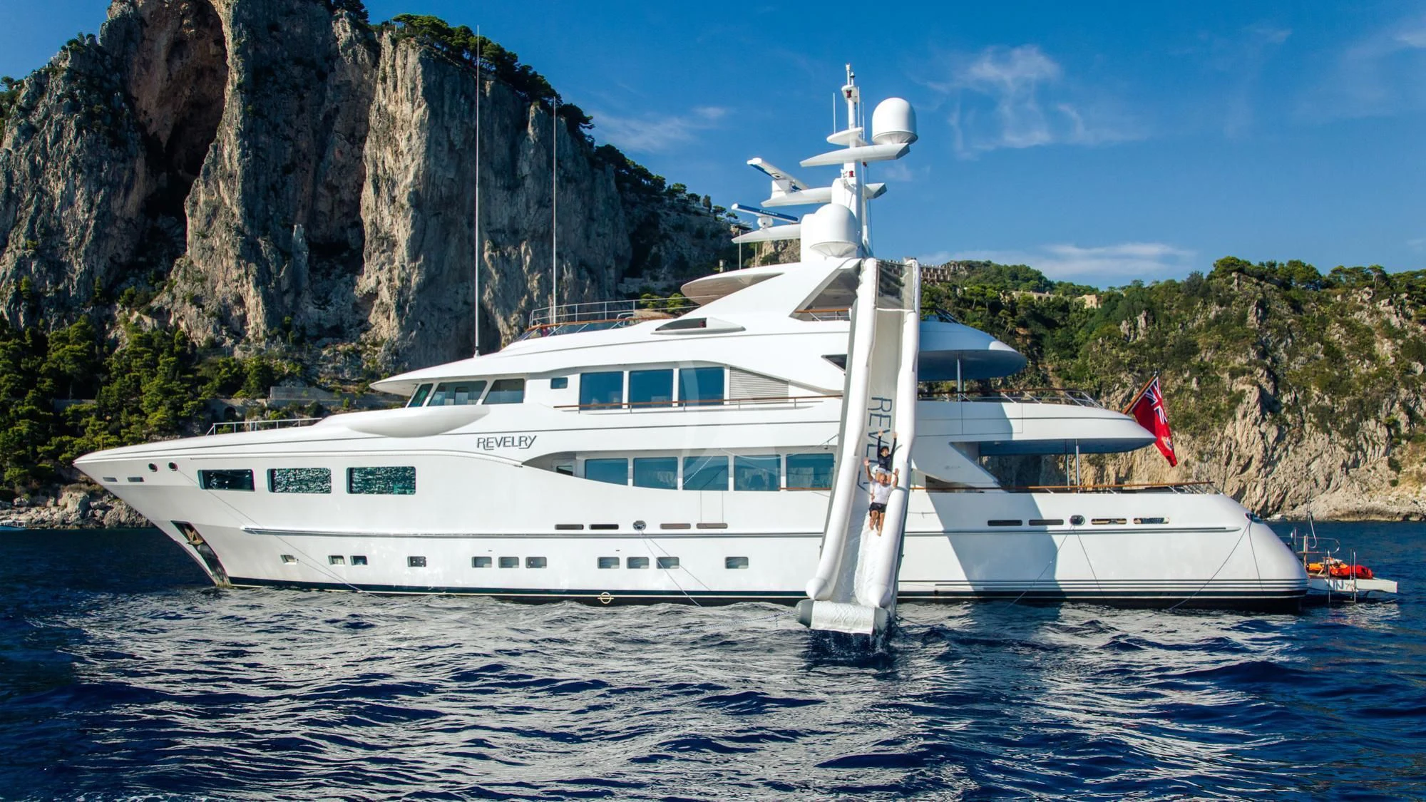 a boat on the water aboard SARON Yacht for Sale