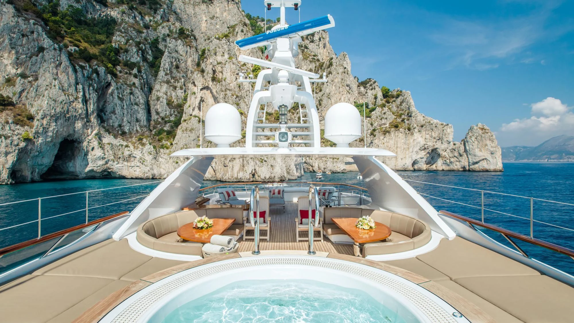 a boat on the water aboard SARON Yacht for Sale