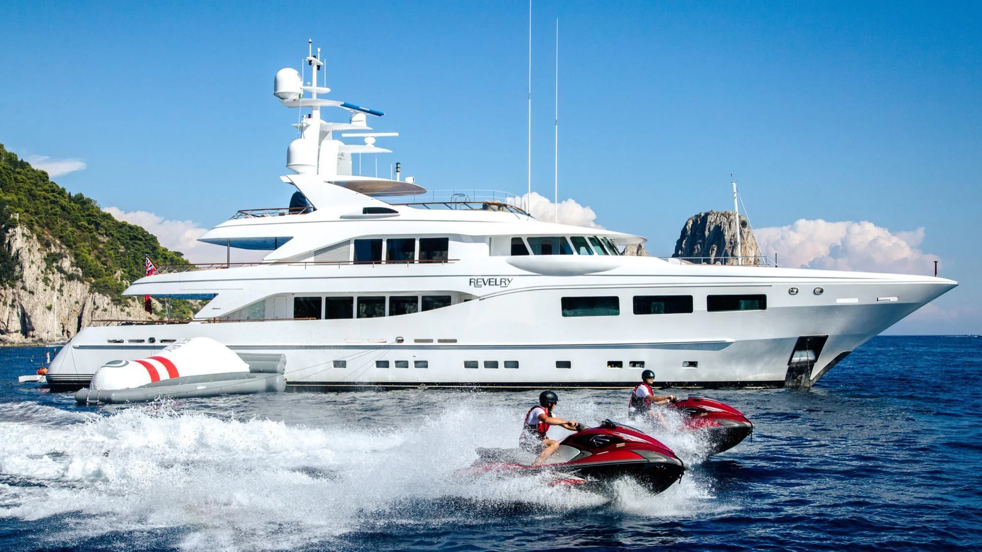 a boat on the water aboard SARON Yacht for Sale
