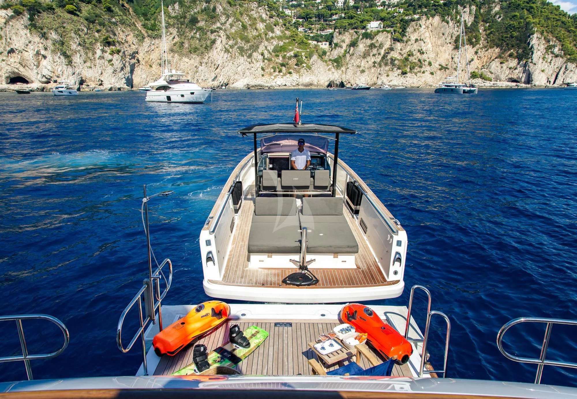 a boat on the water aboard SARON Yacht for Sale