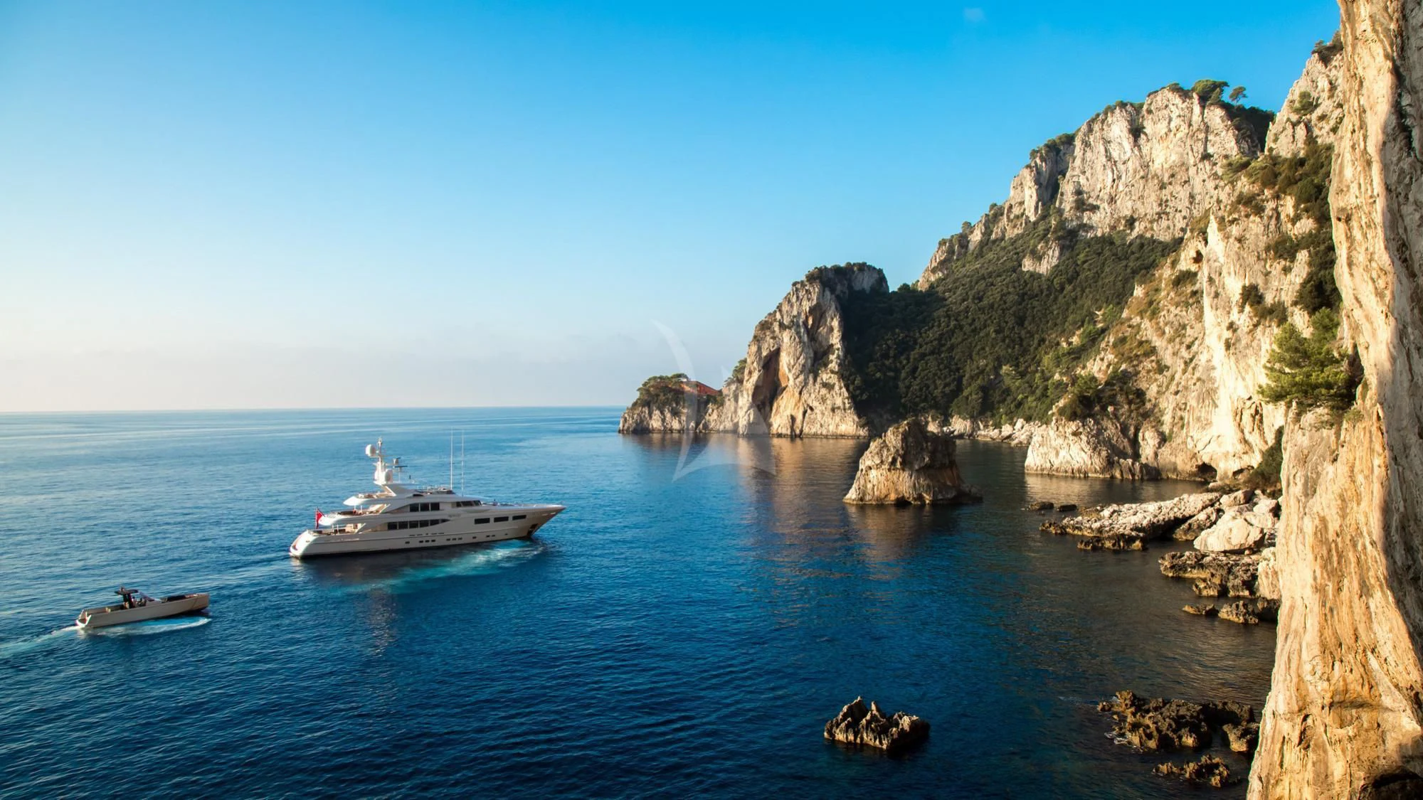 boats in the water aboard SARON Yacht for Sale