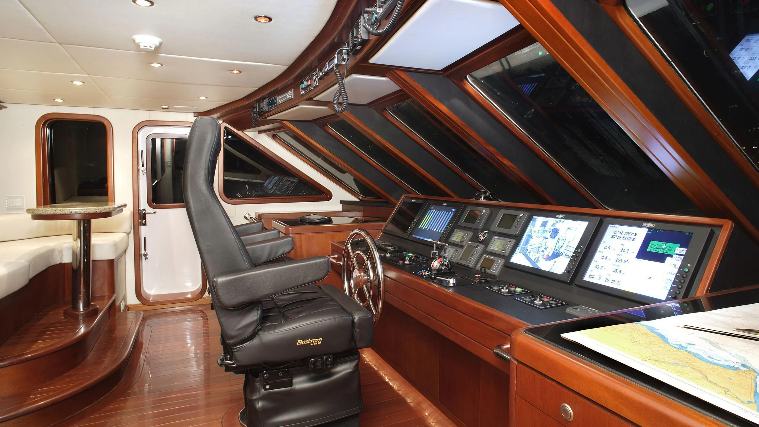 inside of a train aboard IF ONLY Yacht for Sale